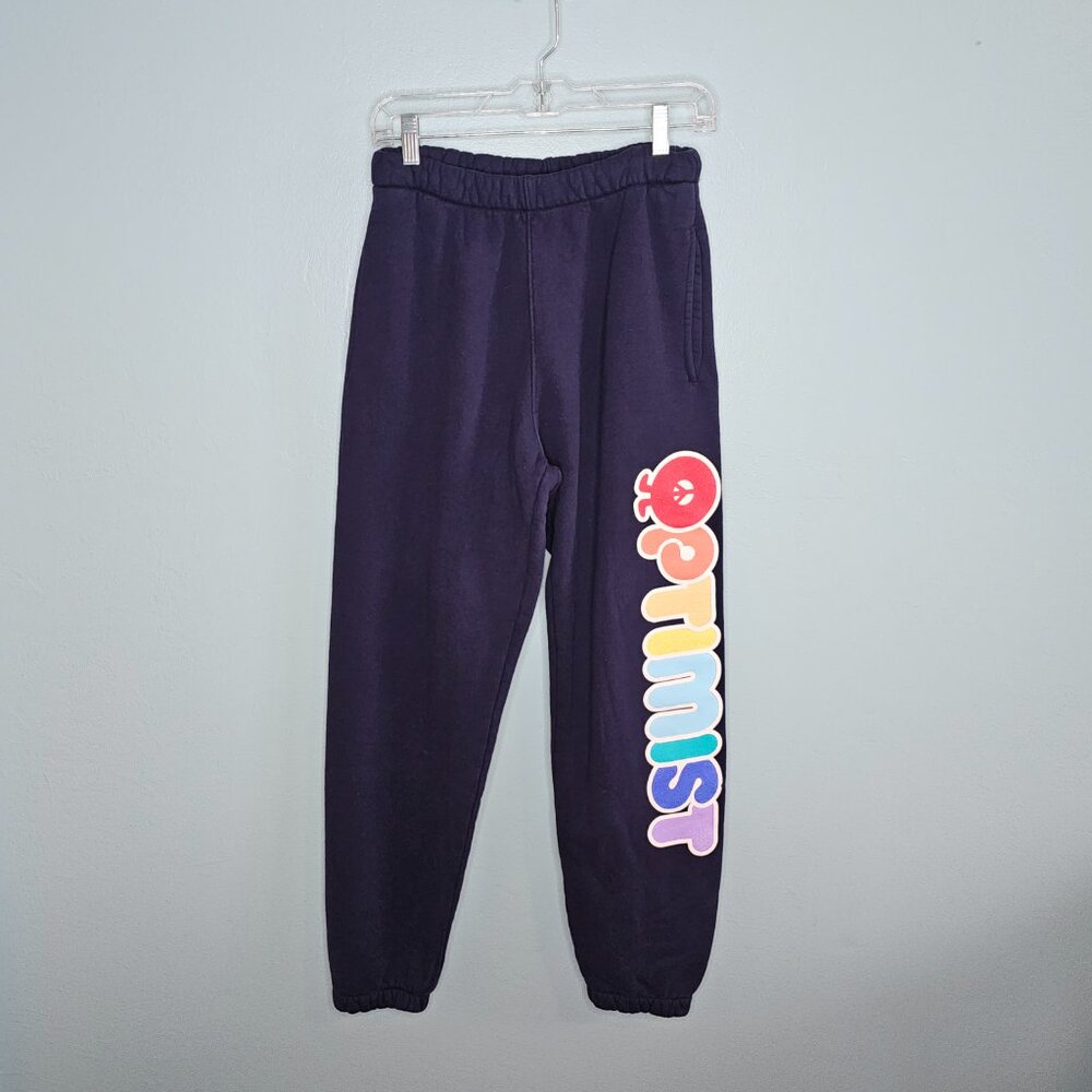 NWT MADHAPPY Local Optimist Fleece Navy Sweatpants, SM